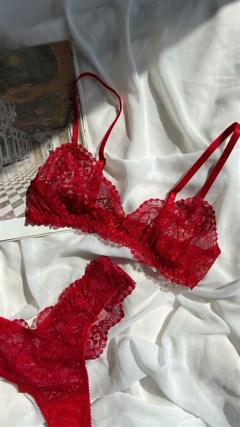 Lingerie Red Pretty Lingerie Women Lingerie Cute Sleepwear Lingerie