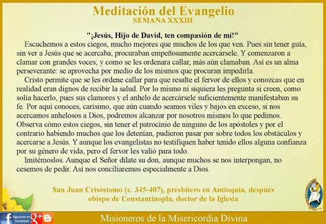 Misioneros De La Palabra Divina Meditaci N Del Evangelio