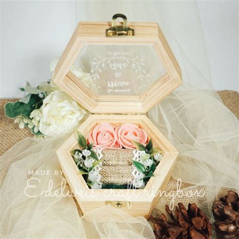 Jual Ring Box Kotak Cincin Box Cincin Ring Bearer Box Hexagonal