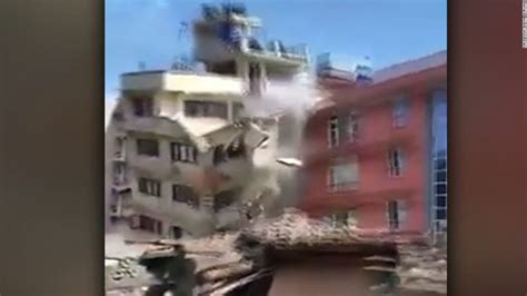 Buildings collapse during Nepal earthquake - CNN Video