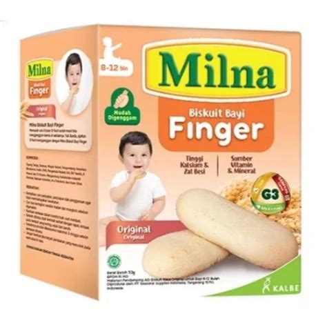 Jual MILNA Finger 8 12 Bulan Biskuit Bayi Original Box 52gr Shopee