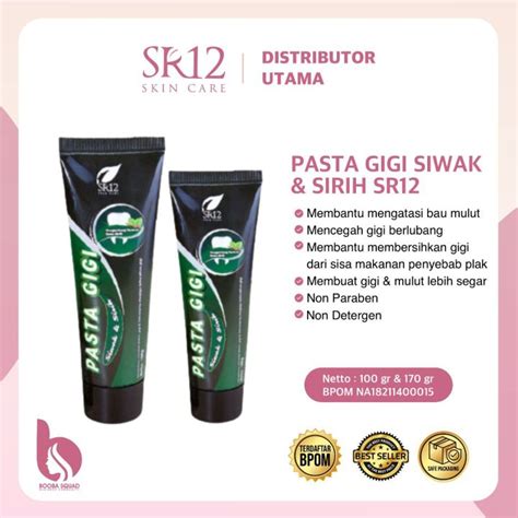 Pasta Gigi Sr Siwak Sirih Herbal Menyegarkan Bau Mulut Dan Gigi