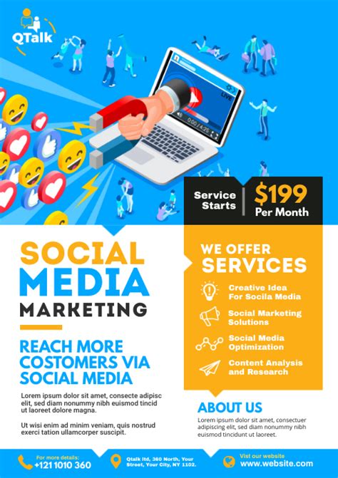 Social Media Marketing Flyer Template Postermywall