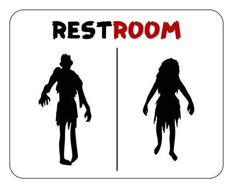 Printable Halloween Restroom Sign | Halloween labels, Halloween labels ...