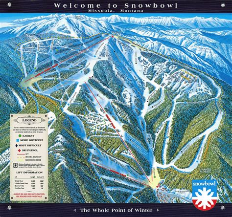 Montana Snowbowl Ski Area Trail Map Montana Ski Resort Maps