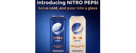 Pepsi Launches Nitro The First Nitrogen Infused Soft Drink In A Can