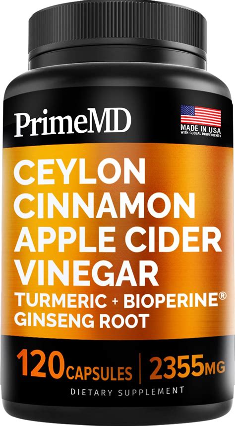 5 In 1 Ceylon Cinnamon Capsules 2355mg Ceylon Cinnamon And Apple Cider Vinegar