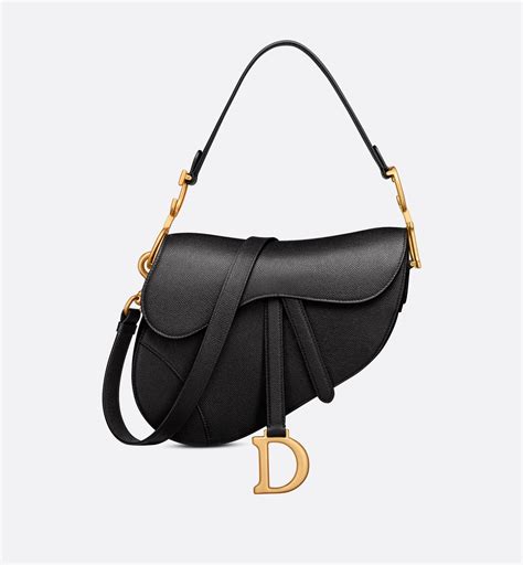 Mini Saddle Bag With Strap Latte Grained Calfskin Dior Au