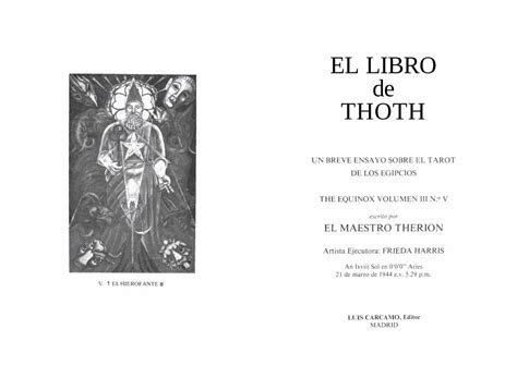 Pdf El Libro De Toth Parte I Espa Ol Dokumen Tips