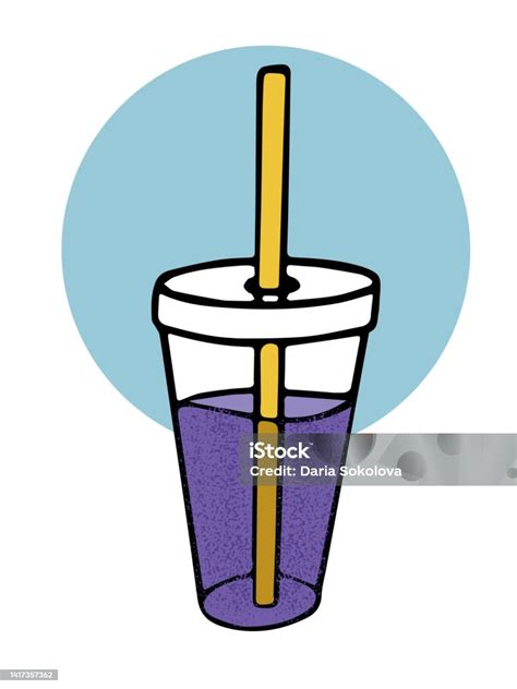 차가운 거품 음료가있는 테이크 아웃 투명 플라스틱 컵 빨대에 대한 스톡 벡터 아트 및 기타 이미지 빨대 주스 0명