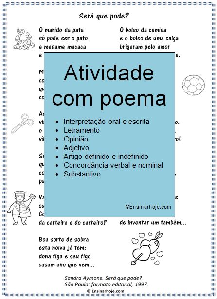 Atividades Com Poemas 7o Ano - Interpretao De Texto Poema 7 Ano Com Gabarito Poemas Recentes