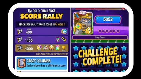 New Match Masters Solo Challenge Score Rally Crazy Columns All