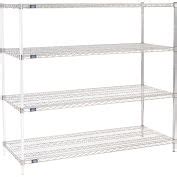 Wire Shelving | Chrome | Nexel® Chrome Wire Shelving Starter - 60"W x 24"D x 54"H | 188244 ...