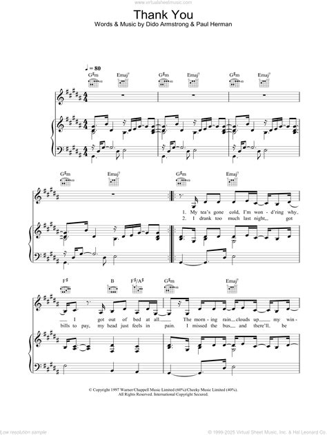 Sheet Music Thank You Lord For Your Blessings On Me 1