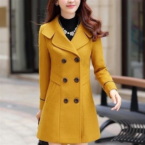 Buy New Fashion Autumn Winter Women Woolen Coats Female Coats Elegant