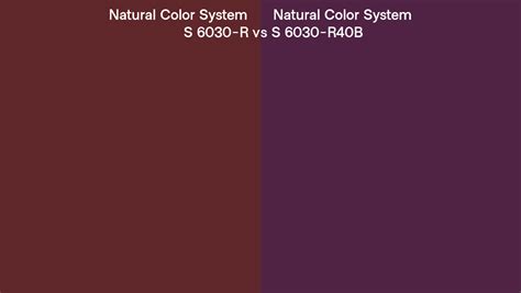 Natural Color System S 6030 R Vs S 6030 R40b Side By Side Comparison