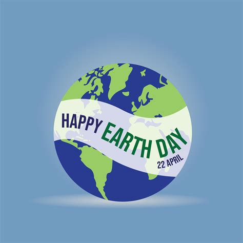 Earth Day Logo Design Happy Earth Day April World Map Background