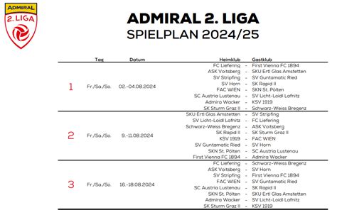 Frisch Eingetroffen Admiral 2 Liga Spielplan Saison 2024 25 2