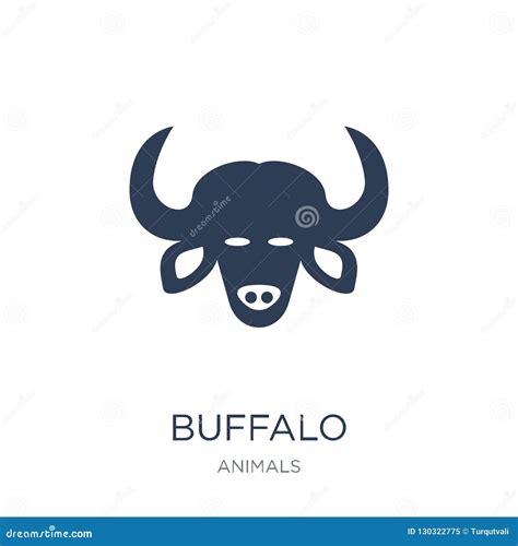 Buffalo Icon Trendy Flat Vector Buffalo Icon On White Background From