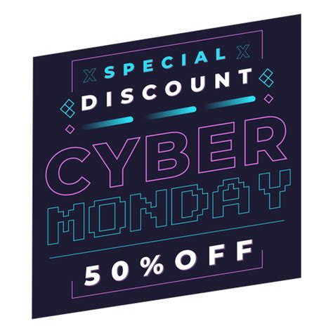 Cyber Monday Discount Pixel Badge Png And Svg Design For T Shirts