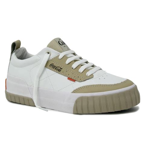 Tênis Coca Cola Feminino - Tênis Coca-Cola Feminino Rio Coast CC2137 Branco Areia – SCALCADOS