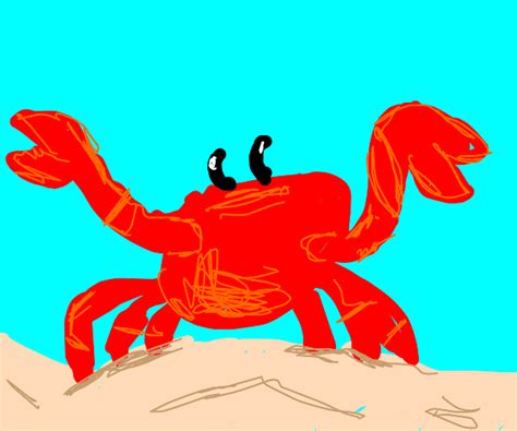 A crab doing a mating dance - Drawception