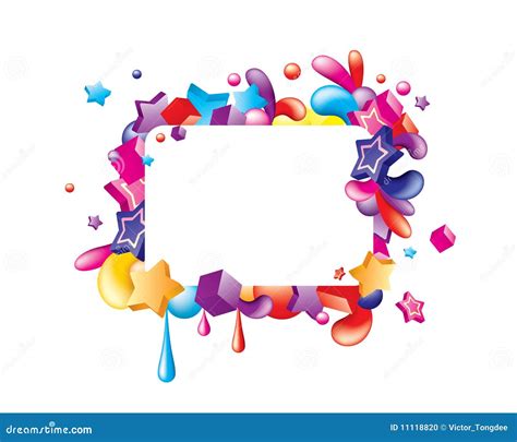 Colorful border shapes stock vector. Image of colours - 11118820