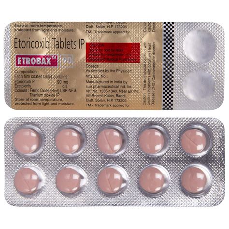 Etrobax 90 Strip Of 10 Tablets Health And Personal Care