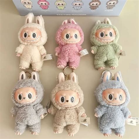 Hot Cute Labubu The Monsters Box Toys Cardiac Macarone Kawai Guess Bag Figure Model Bag