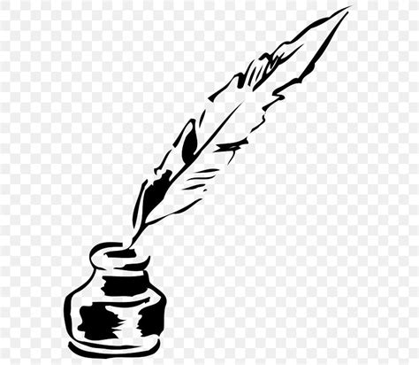 Quill Clip Art Pen Ink Drawing, PNG, 591x713px, Quill, Blackandwhite ...