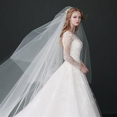 Amazon Kercisbeauty M T Soft Tulle Sheer Cathedral Wedding Lace