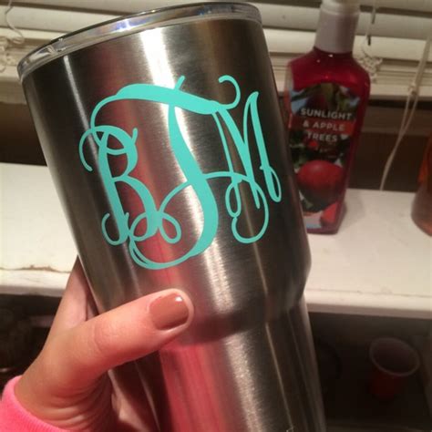 Yeti Tumbler Decal Yeti Decal Yeti Monogram Yeti Cup Decal Etsy