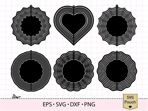 Wind Spinner Svg Hanging Template Bundle By Svgpouch Thehungryjpeg