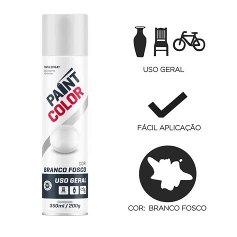 Tinta Spray Paintcolor 350ml Uso Geraltinta Aerossol Elaborada Com