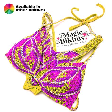 Quick Ship Bikini Full Bling Multi Crystal Pro Figure Suit Magic Bikinis Custom