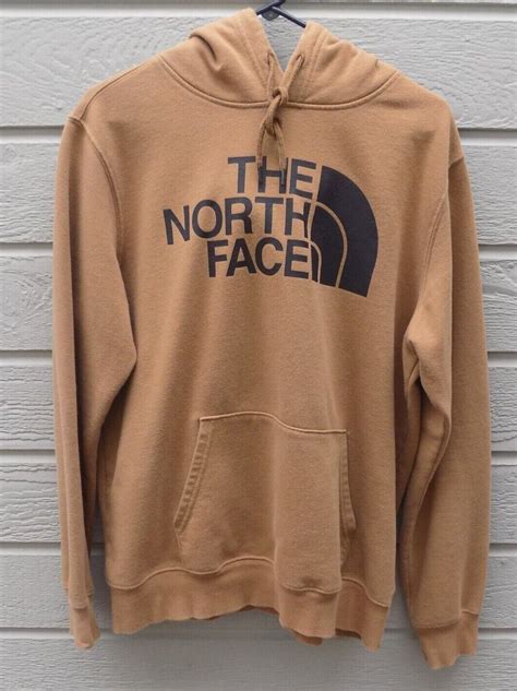 The North Face Brown Hoodie Pullover Sweatshirt Mens Size Largeの