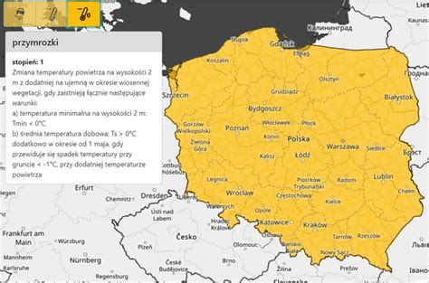 Przymrozki i oblodzenia Alerty IMGW dla całego kraju MAPY Wiadomości