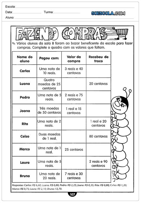 Planejamento Financeiro Atividades De Educação Financeira Para Imprimir