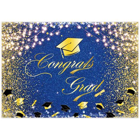 Buy Allenjoy 7x5ft Congrats Grad Backdrop Class Of 2021 Glitter Gold