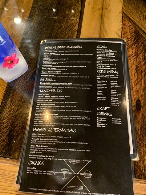 Smash restrobar - Our menu for everyone wondering!