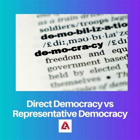 Direct Vs Representative Democracy Difference And Comparison