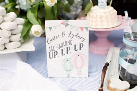 Kara S Party Ideas Up Up Away Hot Air Balloon St Birthday Party Kara S Party Ideas