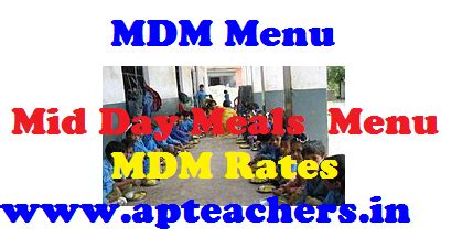 MDM Menu Mid Day Meals Scheme Menu Day Wise Revised 2023 APTEACHERS