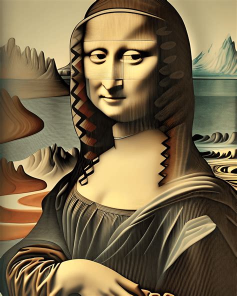 Abstract Modern Painting Of The Mona Lisa Creative Fabrica