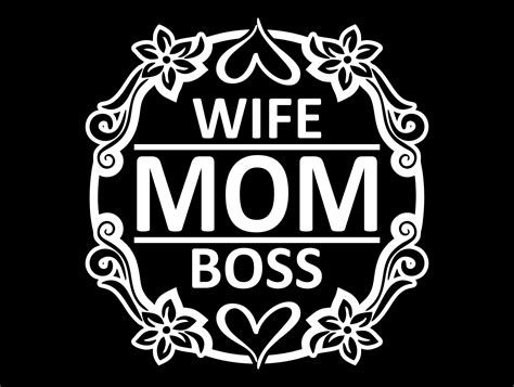 Wife Mom Boss Svg Mom Quote Svg Wifey Svg Png Etsy