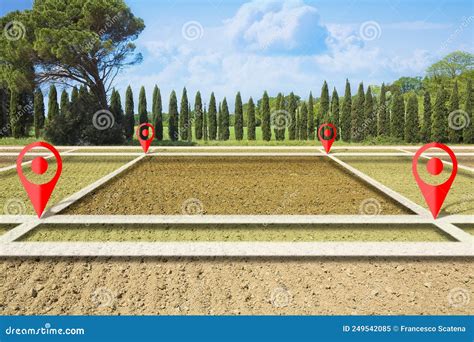 Land Plot Management Real Estate Concept With A Vacant Land On A Plowed Agricultural Field