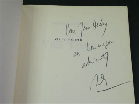 Modiano Villa Triste Signed Book First Edition Edition Originale