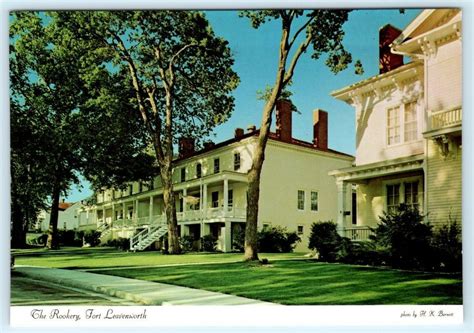 2 Postcards Fort Leavenworth Ks The Rookery Chapel Interior C1970s