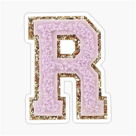 Preppy Purple Varsity Letter R Sticker For Sale By Riley