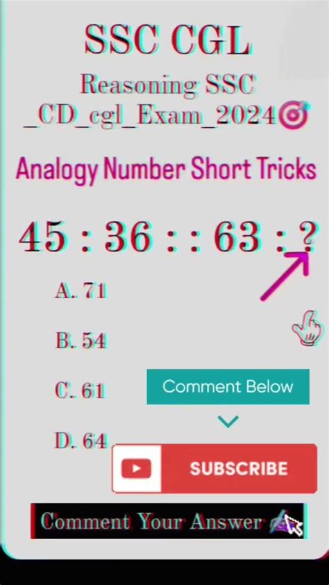 Reasoning Analogy Number Short Tricks Ssc Uppolice Cgl Upsi